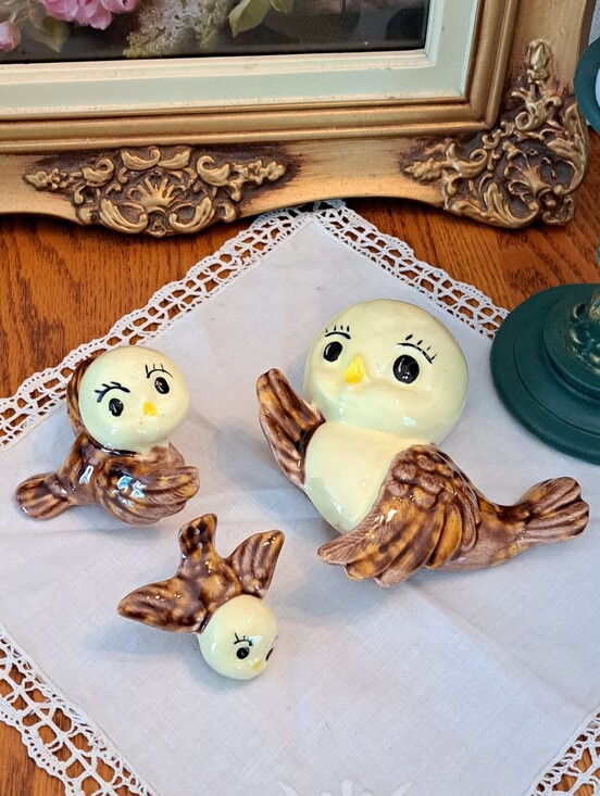 Vintage Other - Vintage Ceramic Macramé  Bird Accents - ( See Description)